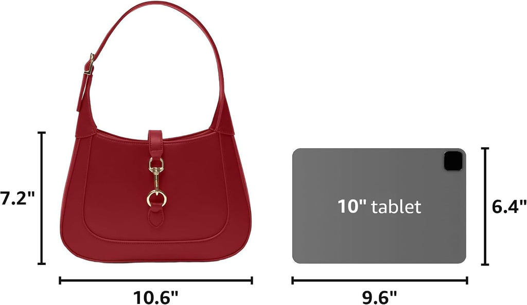 Shoulder Bag for Women - Small Shoulder Purses - Top Handle Structured Handbags - Adjustable Strap Vegan Leather