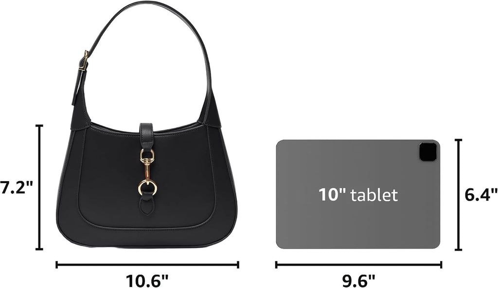 Shoulder Bag for Women - Small Shoulder Purses - Top Handle Structured Handbags - Adjustable Strap Vegan Leather