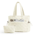 TOPEAST Tote Bag for Women Puffy Tote Travel Bag, Light 15.6" Laptop Work Handbag, Quilted Shoulder Bag Purse for Student Gym