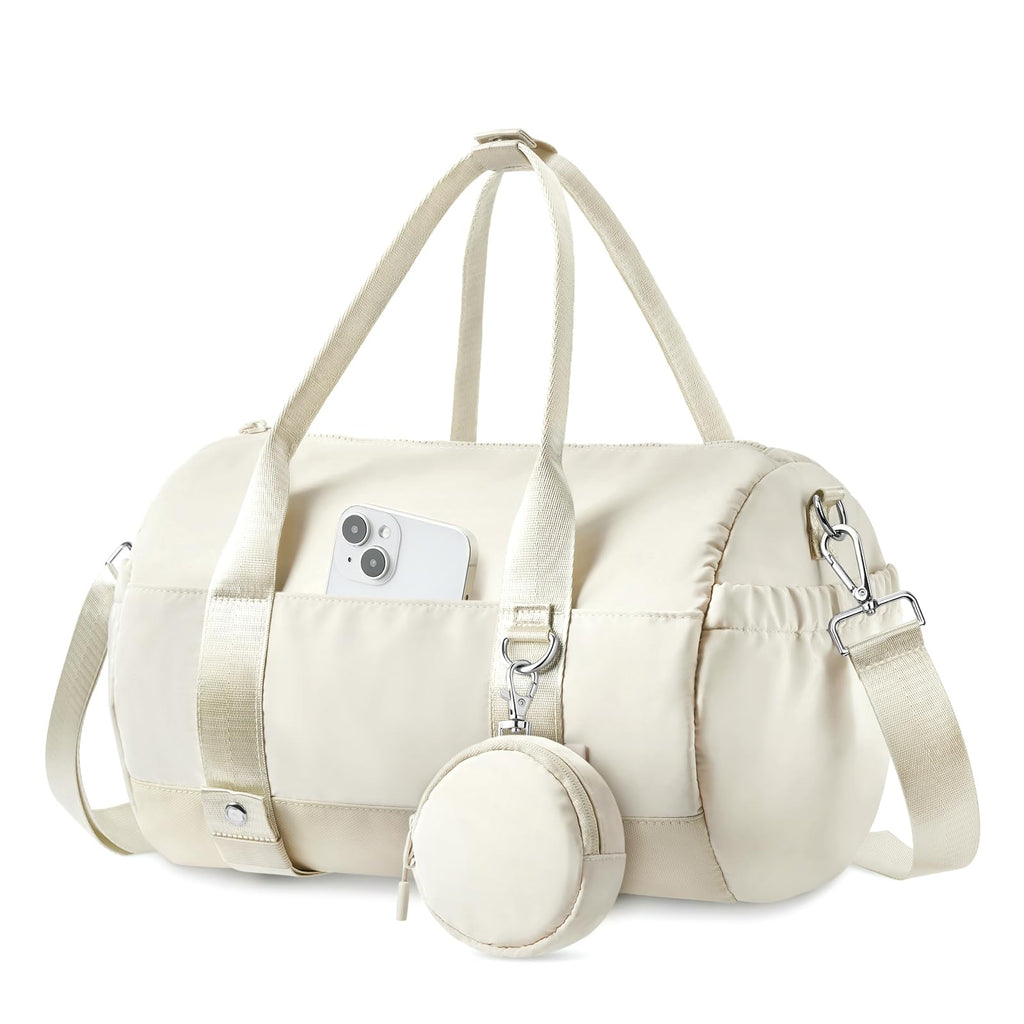 TOPEAST Small Gym Bag for Women, Mini Sports Yoga Bag with Yoga Mat Holder, Small Pink Gym Bag Overnight Weekender Duffle Handbag for Travel Dance Workout