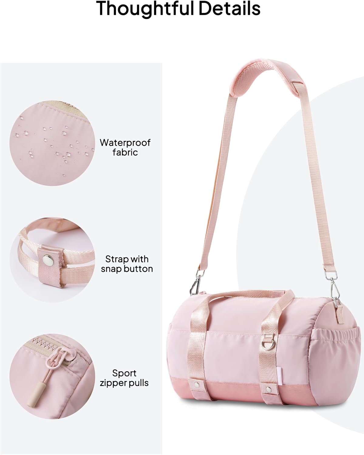 TOPEAST Small Gym Bag for Women, Mini Sports Yoga Bag with Yoga Mat Holder, Small Pink Gym Bag Overnight Weekender Duffle Handbag for Travel Dance Workout