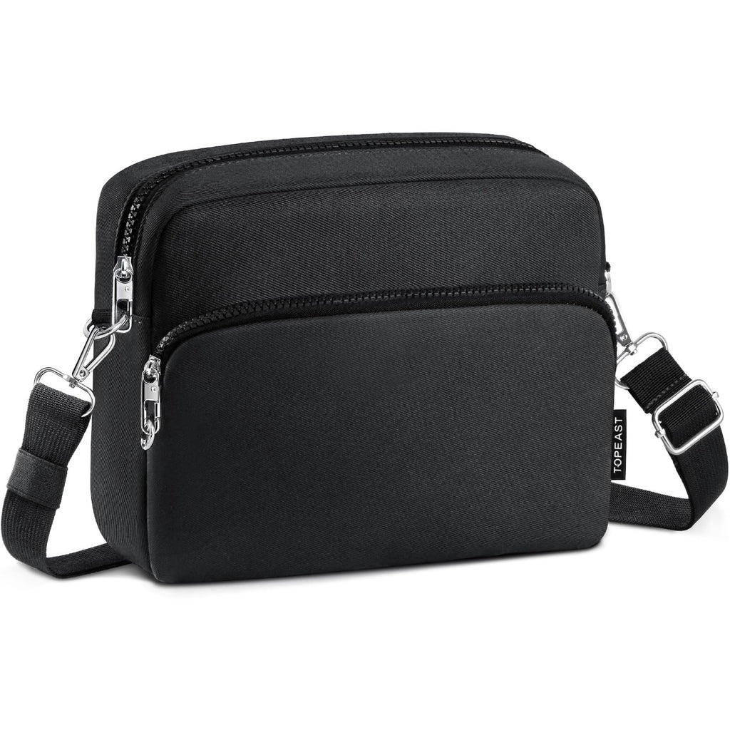 TOPEAST Anti-Theft Crossbody Travel Bag for Women Men, Lightweight Shoulder Bag Classic Design for Trip, Daily Use, Sport