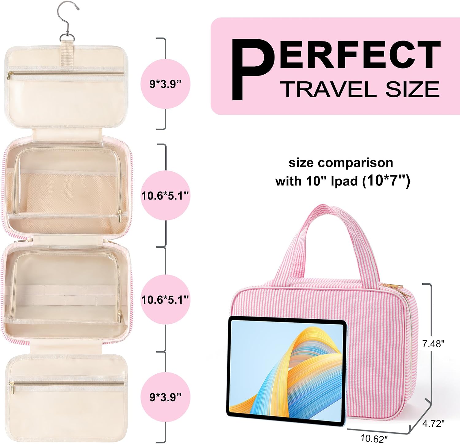 TOPEAST Travel Toiletry Bag and Makeup Bag