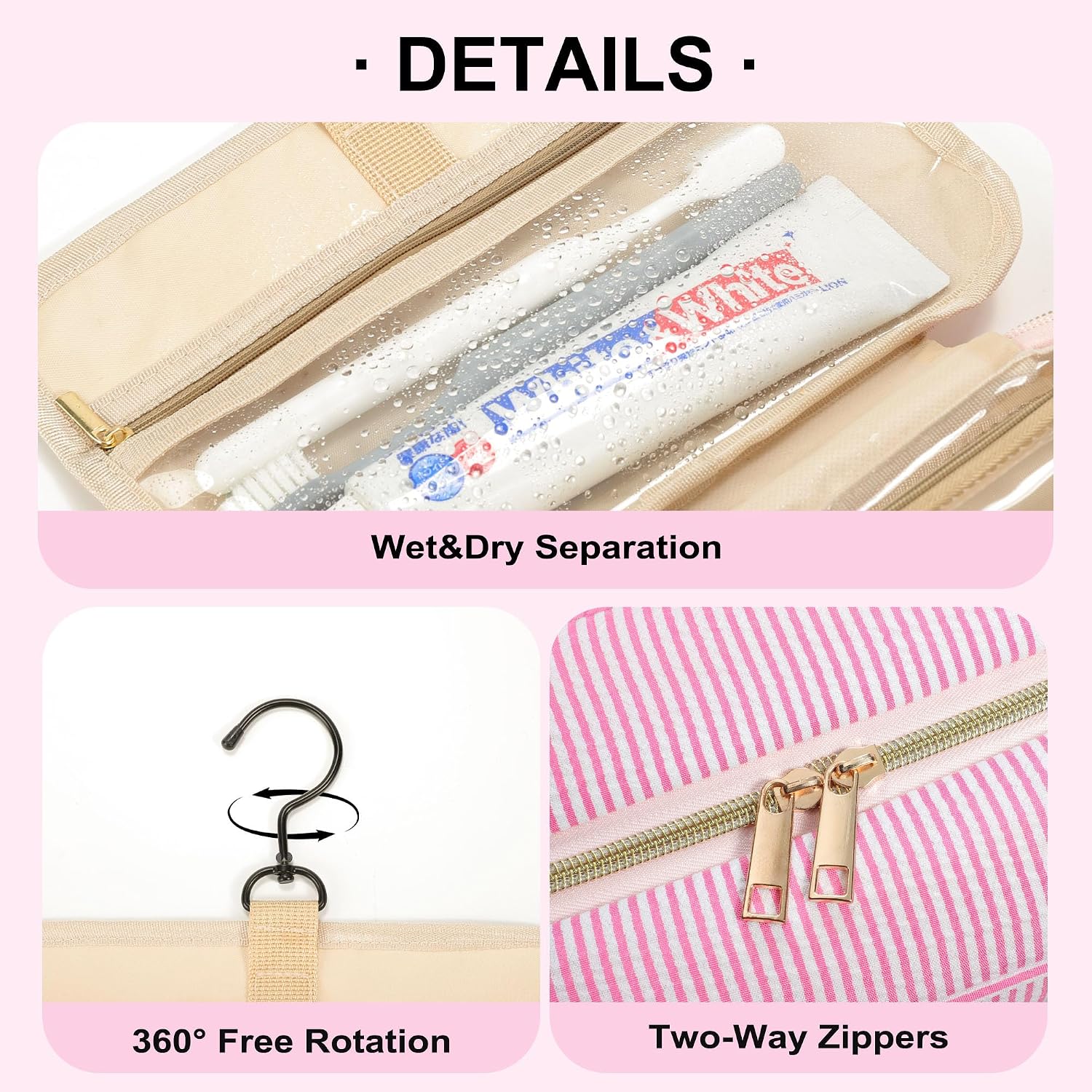 TOPEAST Travel Toiletry Bag and Makeup Bag