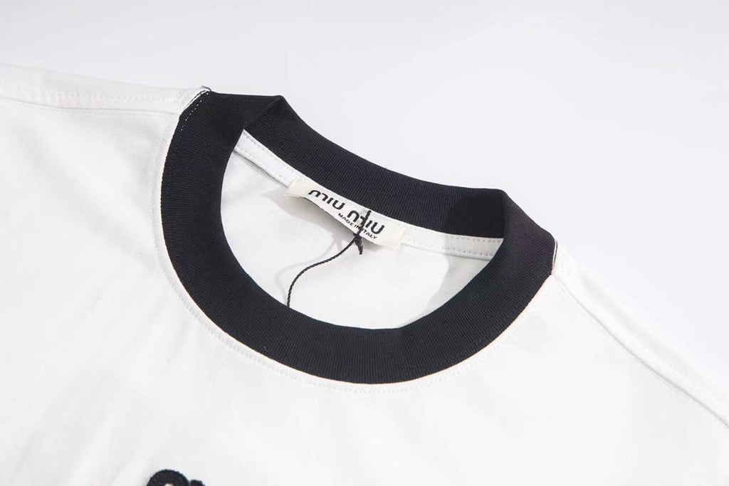 Color-blocking pure cotton
