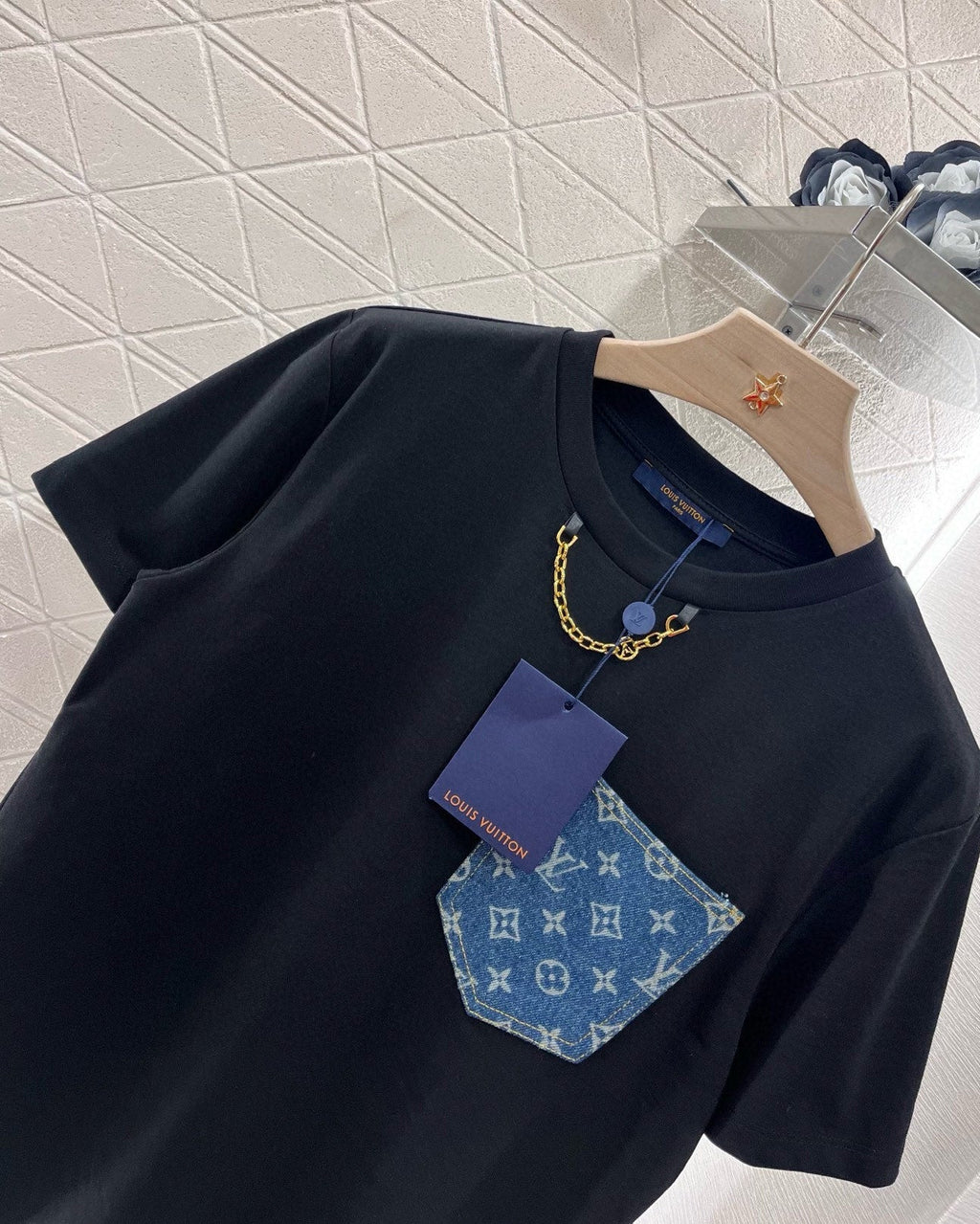 Denim pocket T-shirt