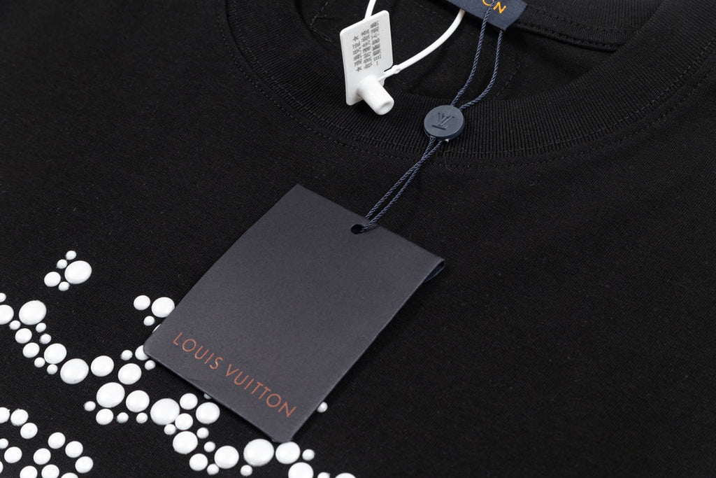 Pearl embroidered cotton T-shirt