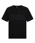 Pearl embroidered cotton T-shirt