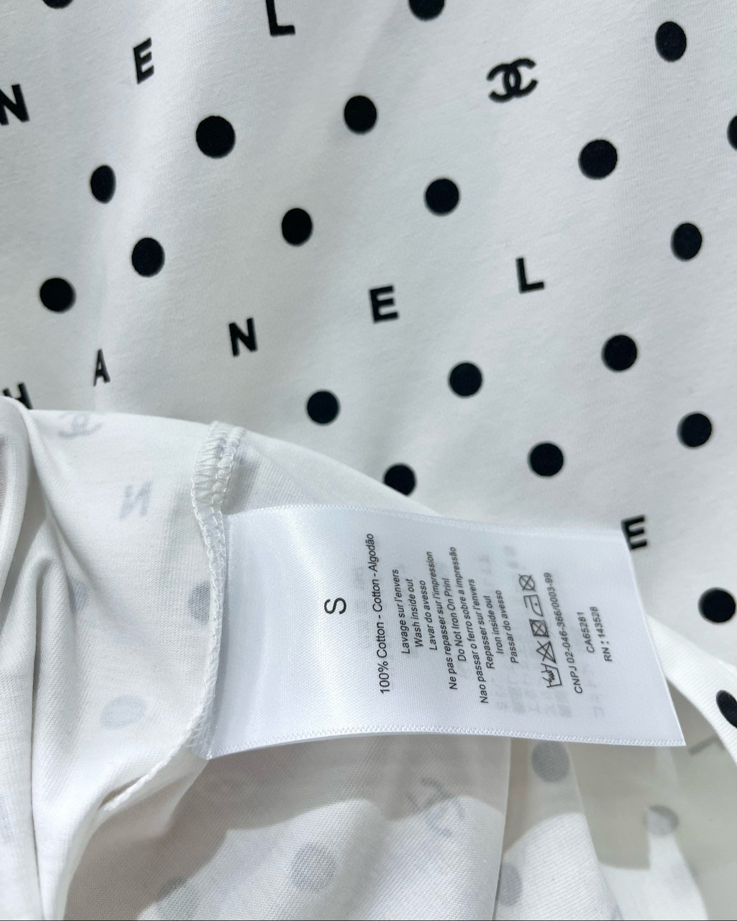 White Polka Dot Sequined T-Shirt